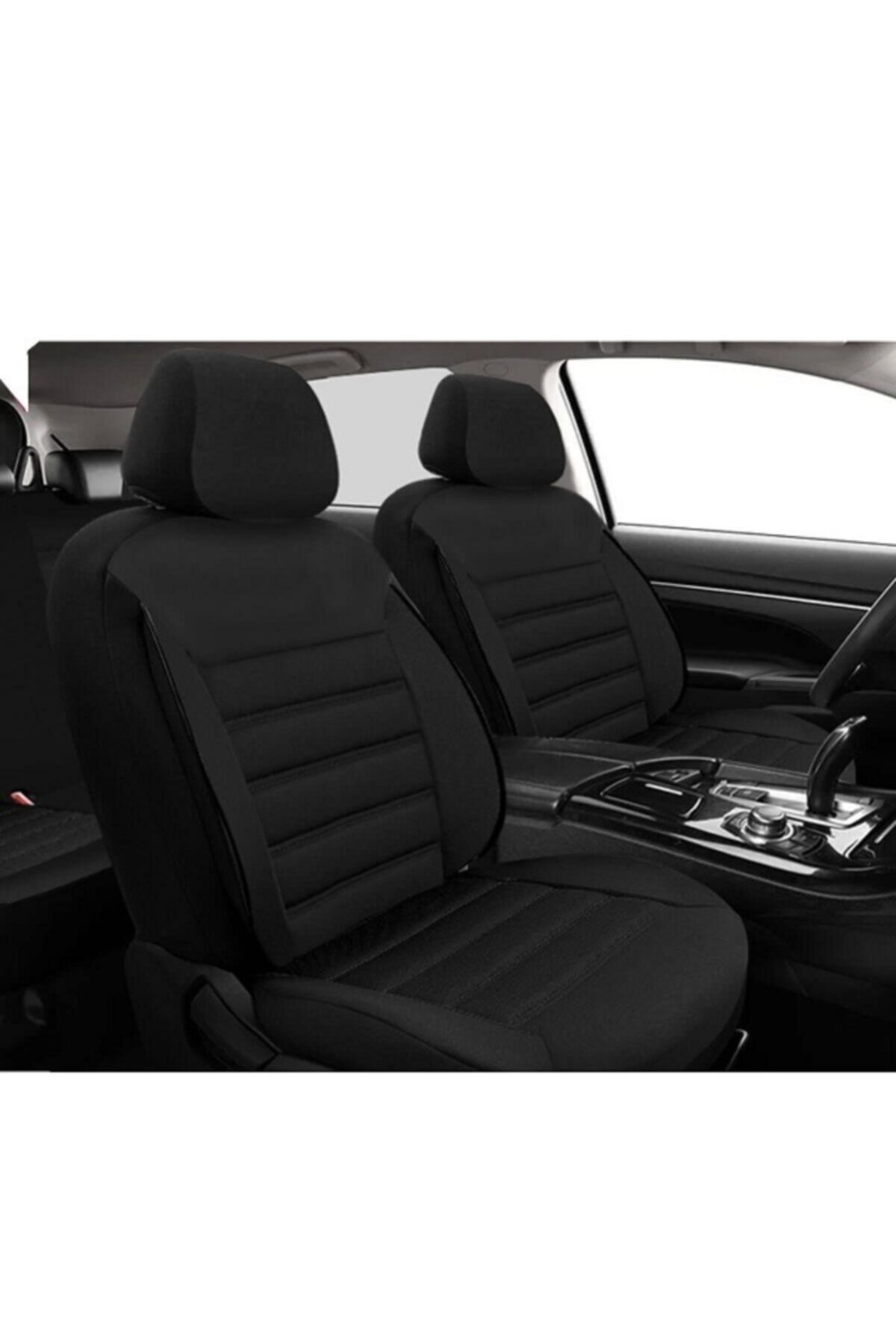NiCe Shop Opel Corsa B Uyumlu Koltuk Kılıfı Dark Color Siyah