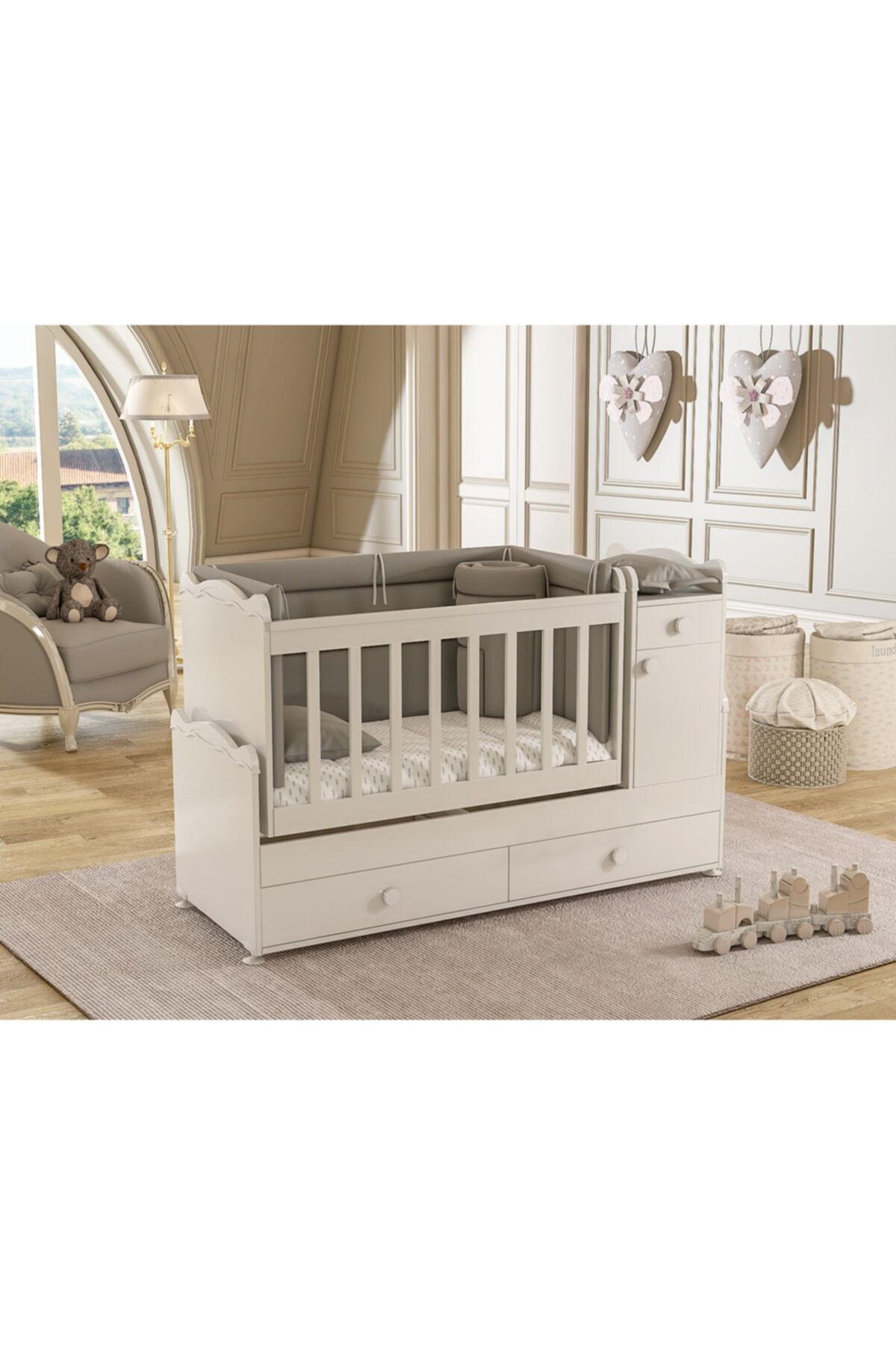 Patiko Furniture Babysun Büyüyen Beşik 60x165