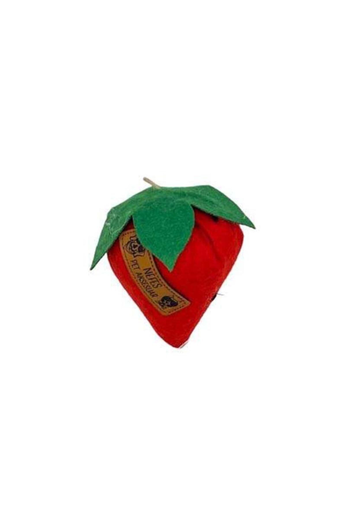 Nefes Pet Çilek Figürlü Keçe Catnip (kedi Otlu) Kedi Oyuncağı