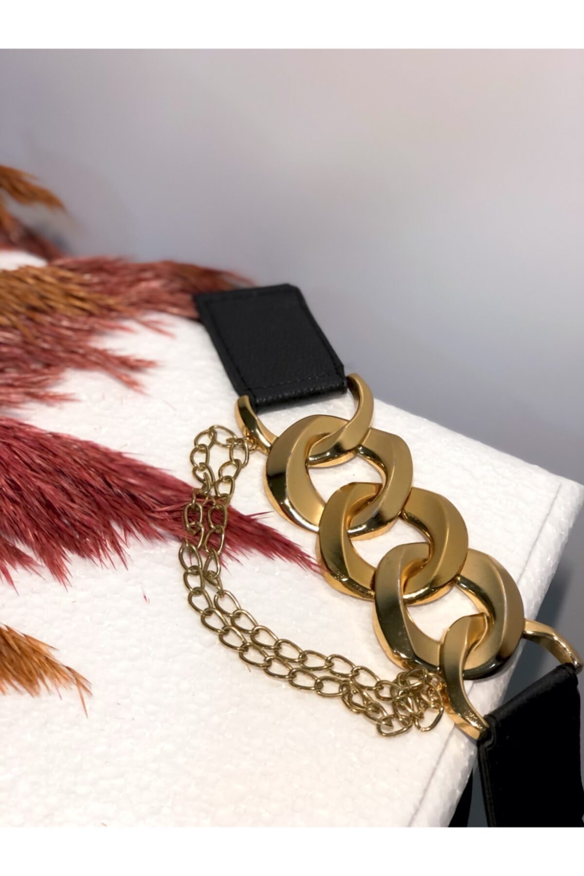 Karayel Collection Gold Detaylı Elbise Kemeri