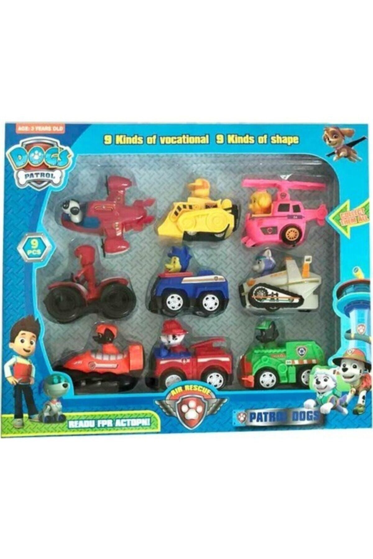 PAW PATROL Oyuncak Görev Araçları 9'lu Set