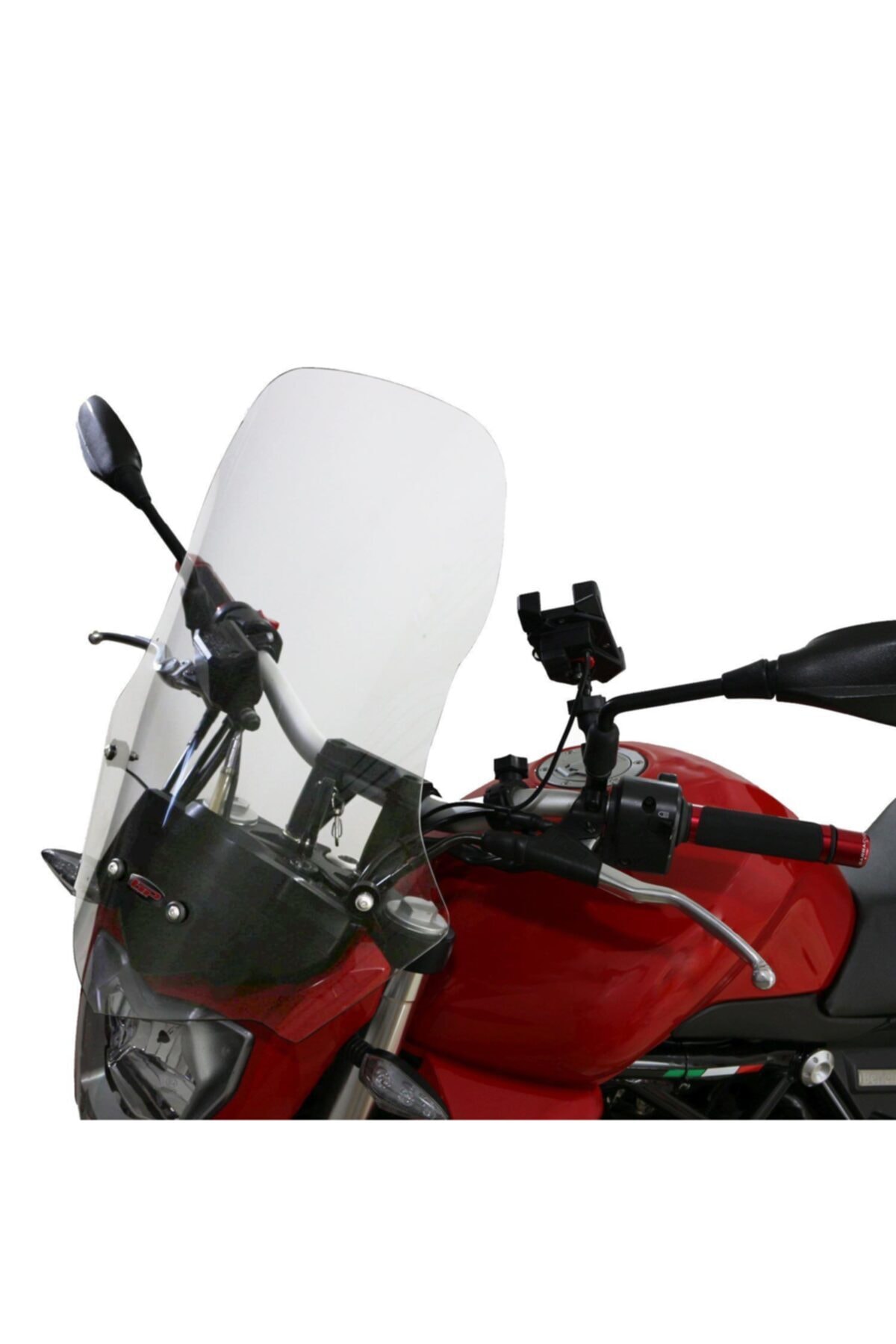 GP KOMPOZİT Benelli Tnt 25 2016-2018 Uyumlu Ön Cam Şeffaf 48 Cm