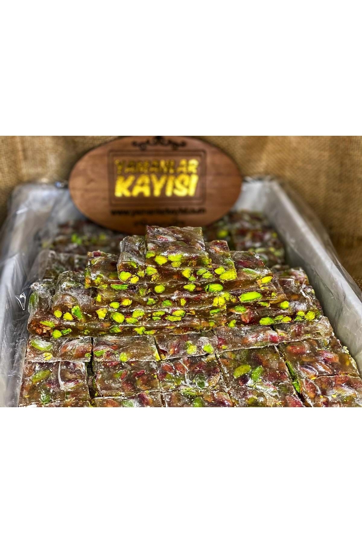 yamanlar kayısı Bol Antep Fıstıklı Yaprak Lokum 1 Kg
