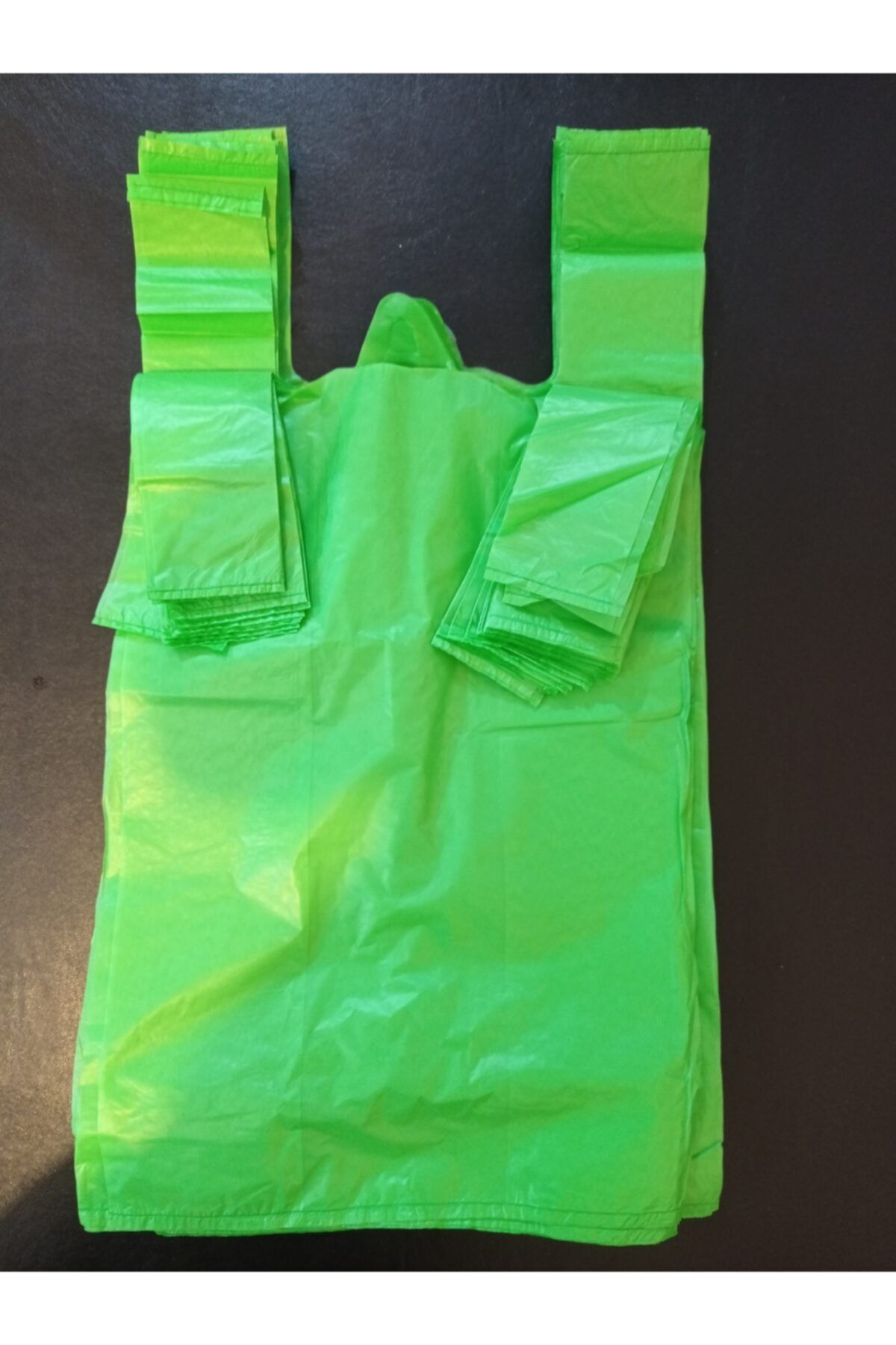 WORPACK PLAST Yeşil Atlet Poşet Hışır Büyük Boy 55x27 A Kalite 5 Kg