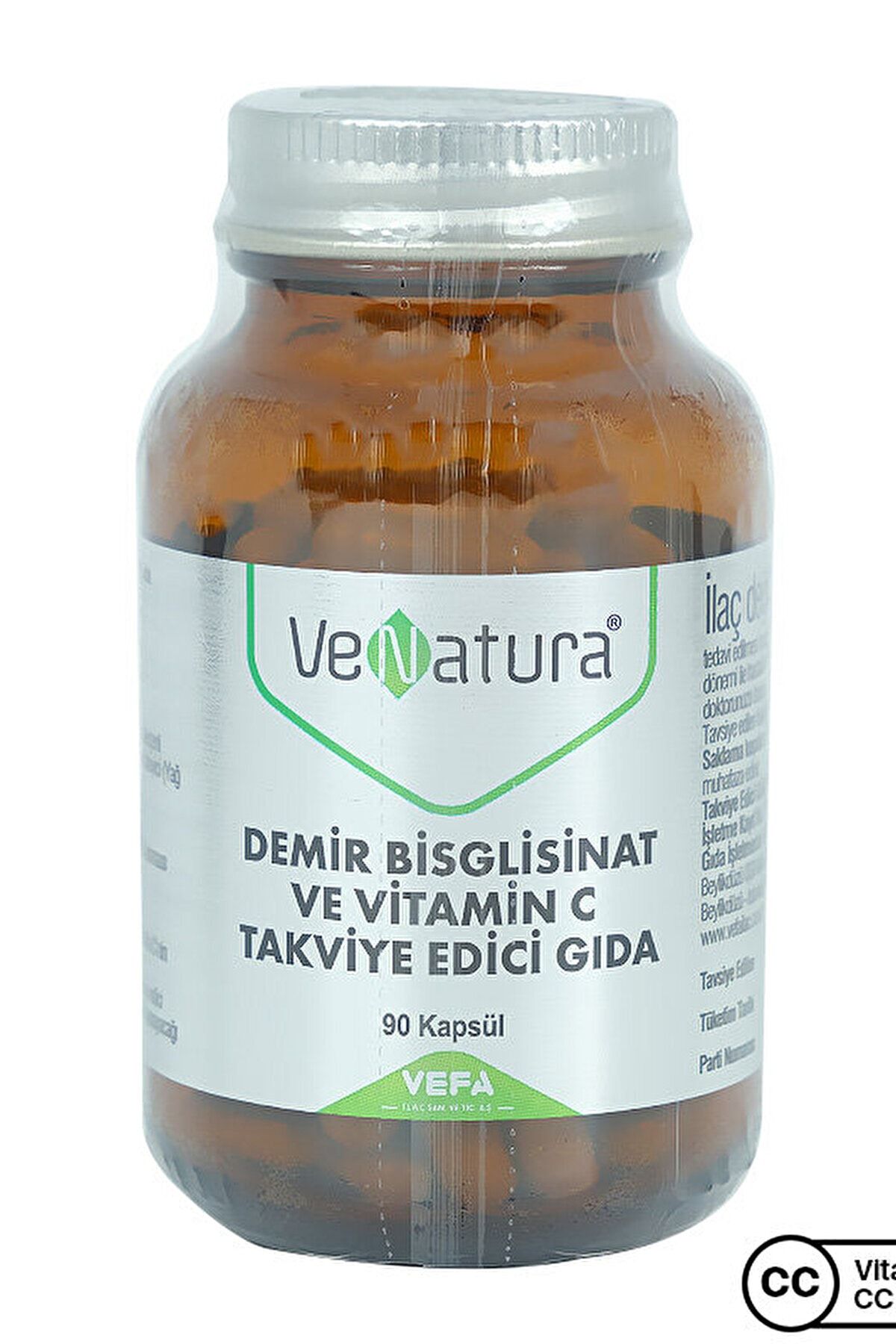VeNatura Demir Bisglisinat Ve Vitamin C 90 Kapsül
