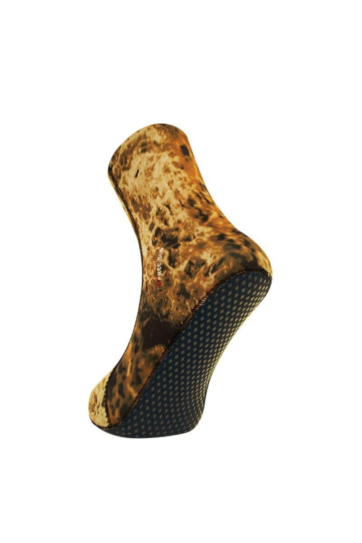 FreeSub 5mm Opencell Expert Brown Desen Kaymaz Tabanlı Dalış Çorabı