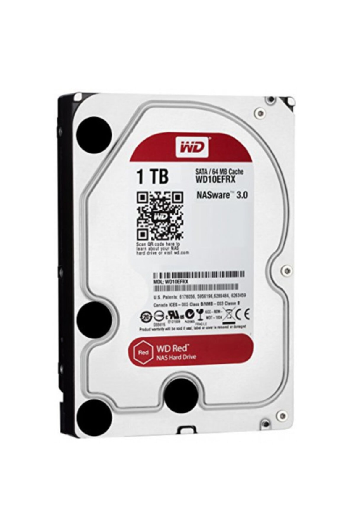 WESTERN DIGITAL Wd Red Wd10efrx 3,5&quot 1tb, 64mb, 5400 Rpm, 724-nas-server Hdd