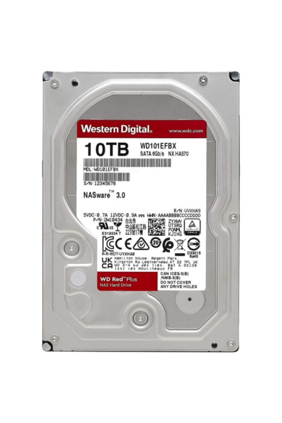WESTERN DIGITAL Wd Red Plus Wd101efbx 3,5&quot 10tb, 256mb, 7200 Rpm, 724-nas-server Hdd