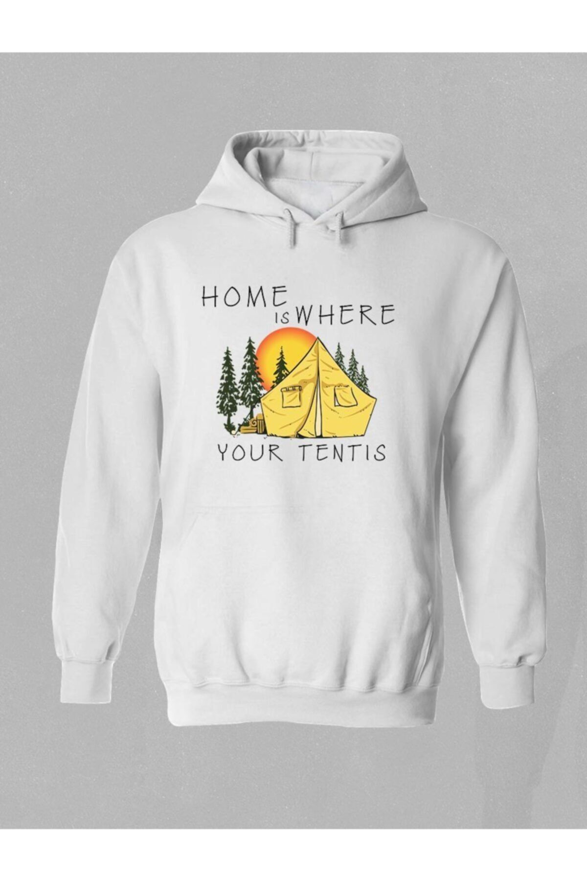 Milo Of Climbing Castel Kamp Temalı Baskılı Kapüşonlu Sweatshirt-w