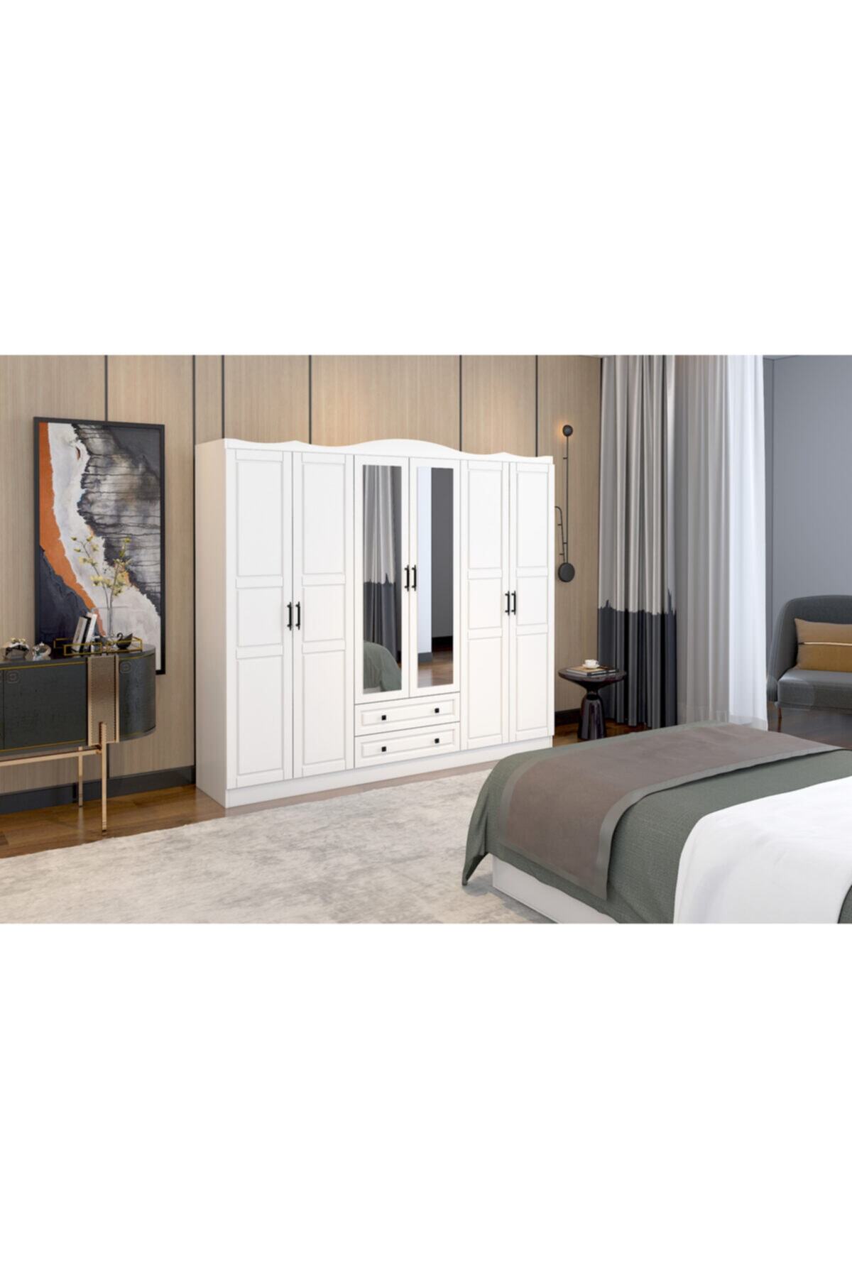 SUNROYAL Bahar 6 Kapak 2 Cekmece Gardırop