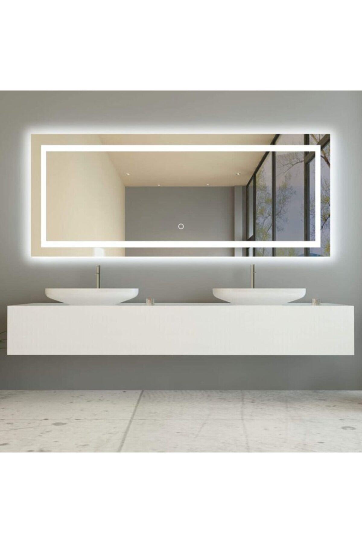Aypars Atlye Boy Aynası,banyo,lavabo Aynası 50x160 Cm Dokunmatik Beyaz Ledli 4 Mm Flotal Ayna