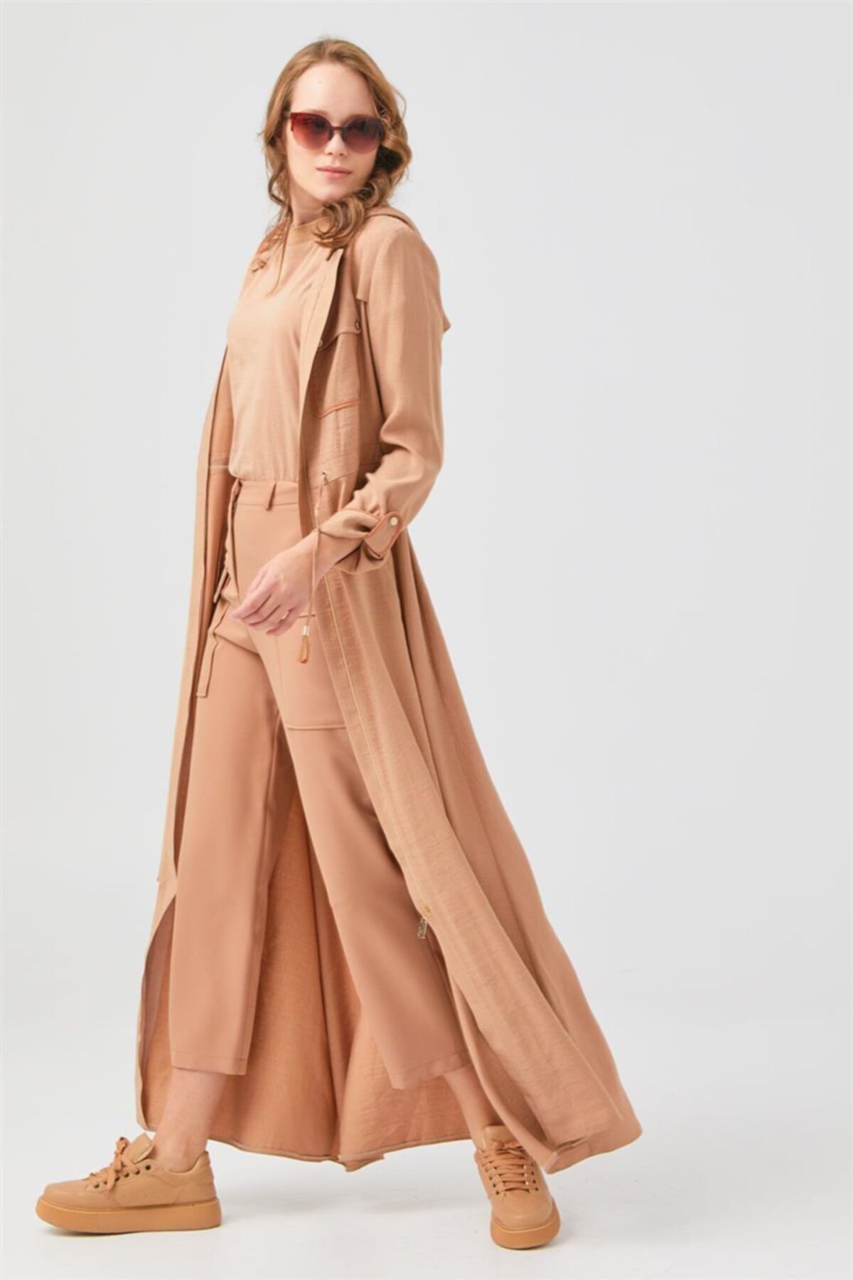 Vivencia Biye Detaylı Bej Pardesü