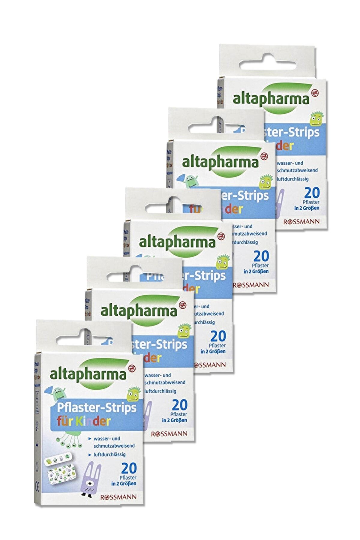Altapharma Yara Bandı 20 Adet Cocuklar Için Şerit Yara Bandı 2 Farklı Boyut (5 Adet)