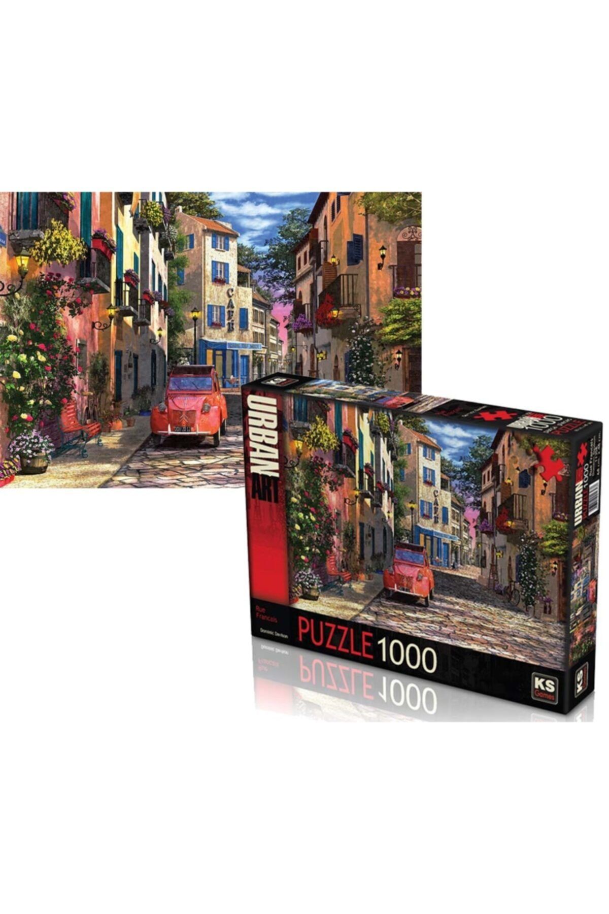 YıldızDükkan Rue Francais Fransa Cadde Manzara 1000 Parça Puzzle Yapboz