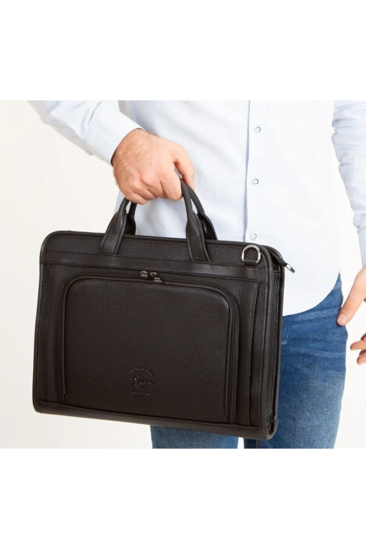 Newish Polo Unisex Wegan Deri Laptop Bölmeli Evrak Çantası