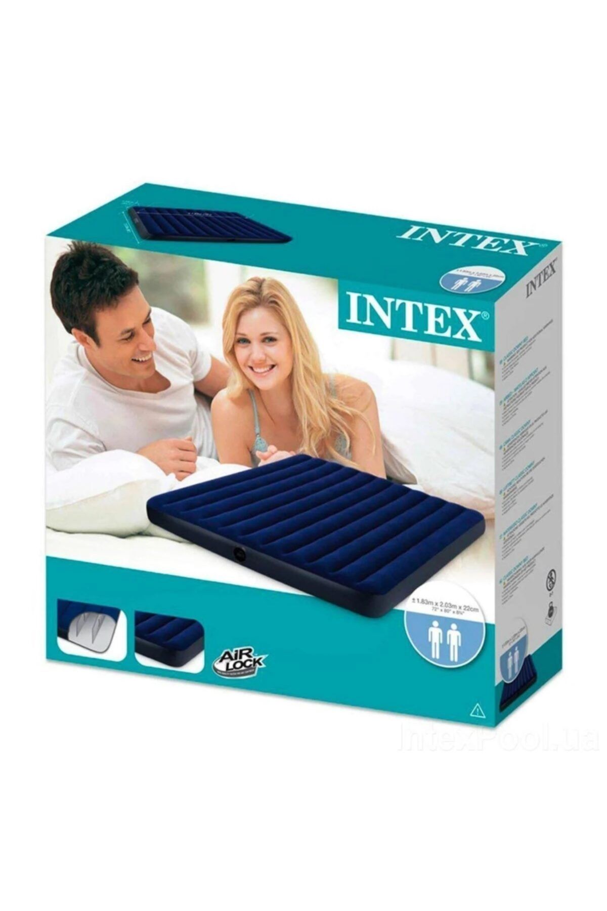 Intex Çift Kişililk Şişme Ev Ve Kamp Yatağı 68755 Fiber-tech Technology