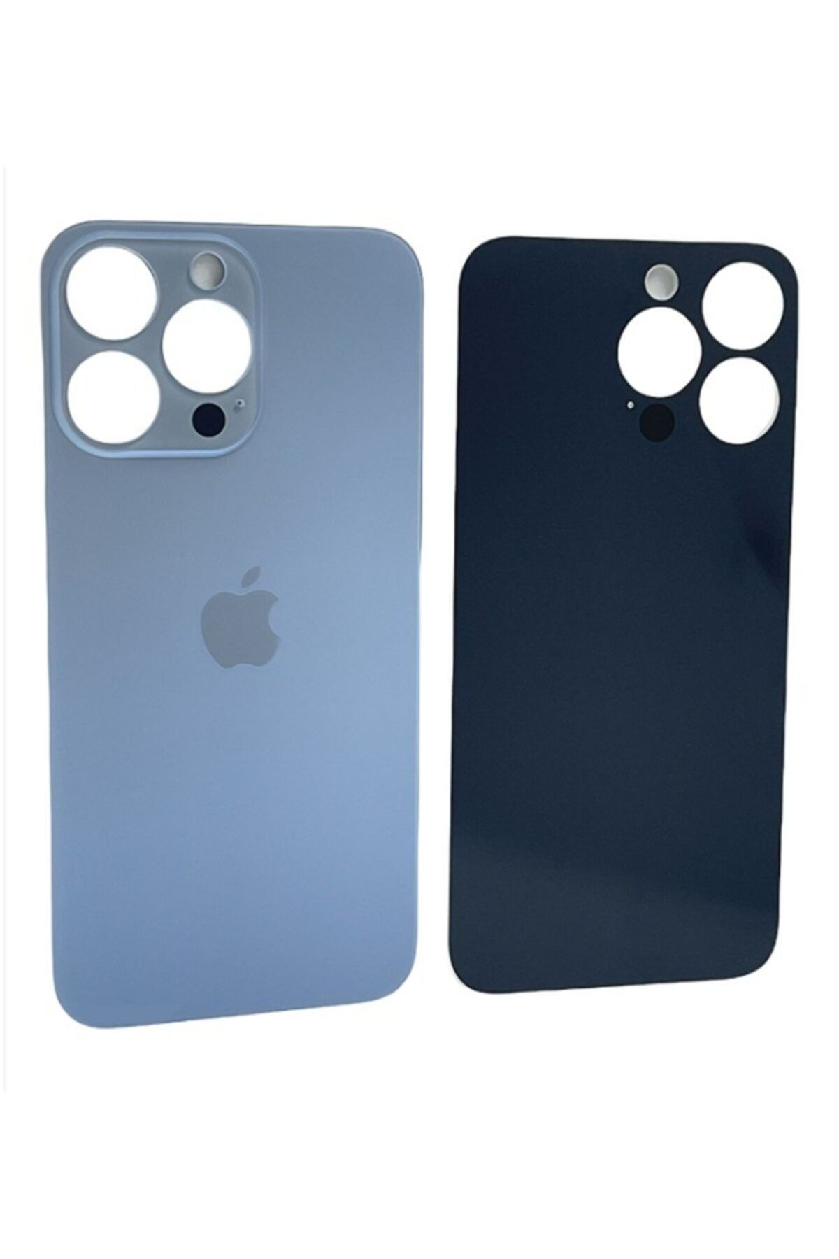 KDR Iphone 13 Pro Max Arka Pil Kapağı Bighole Mavi