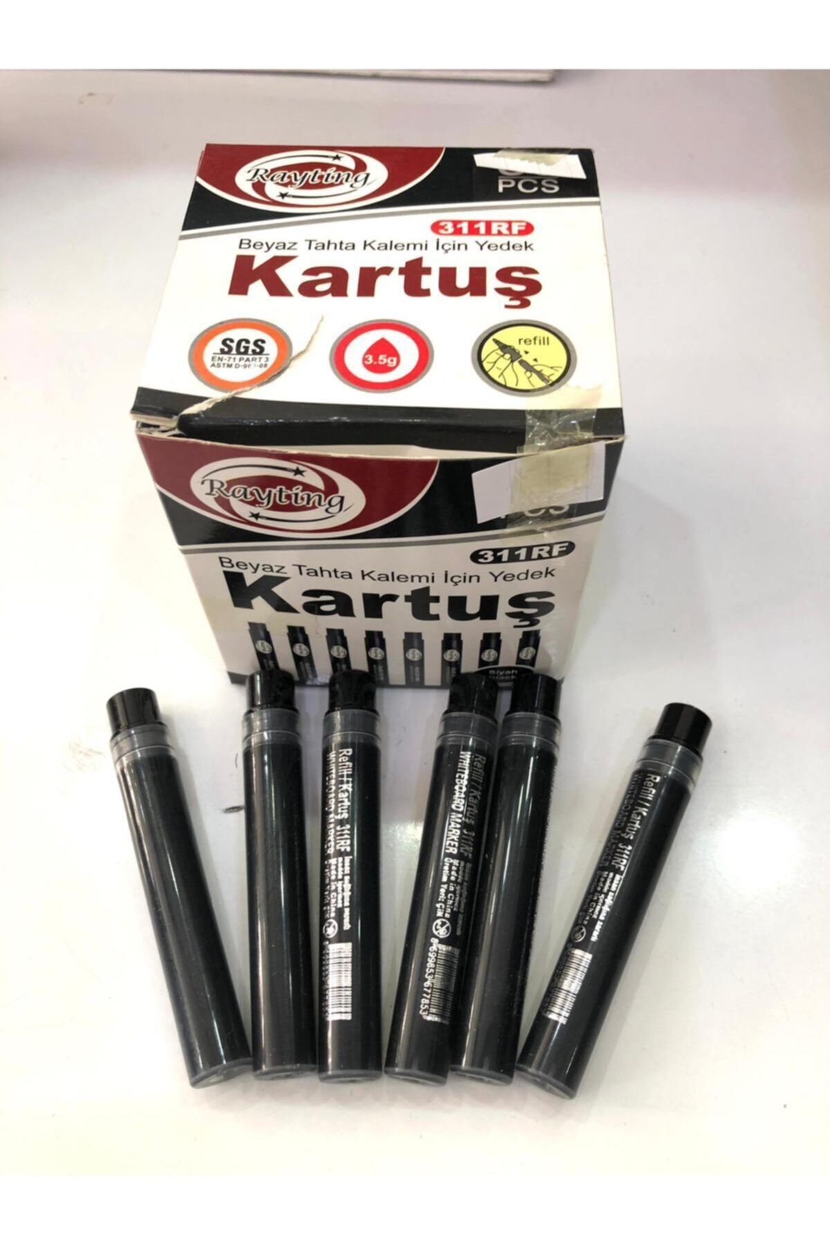 rayting Beyaz Tahta Kalemi Mürekep Kartuşu Siyah 311rf-33 Adet