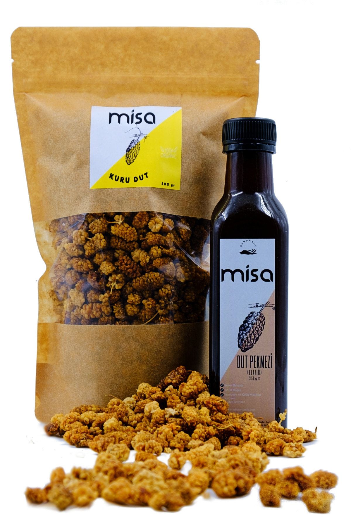 Misa Doğal Şekersiz Dut Pekmezi 350 Gr- Doğal Kuru Dut - Elazığ