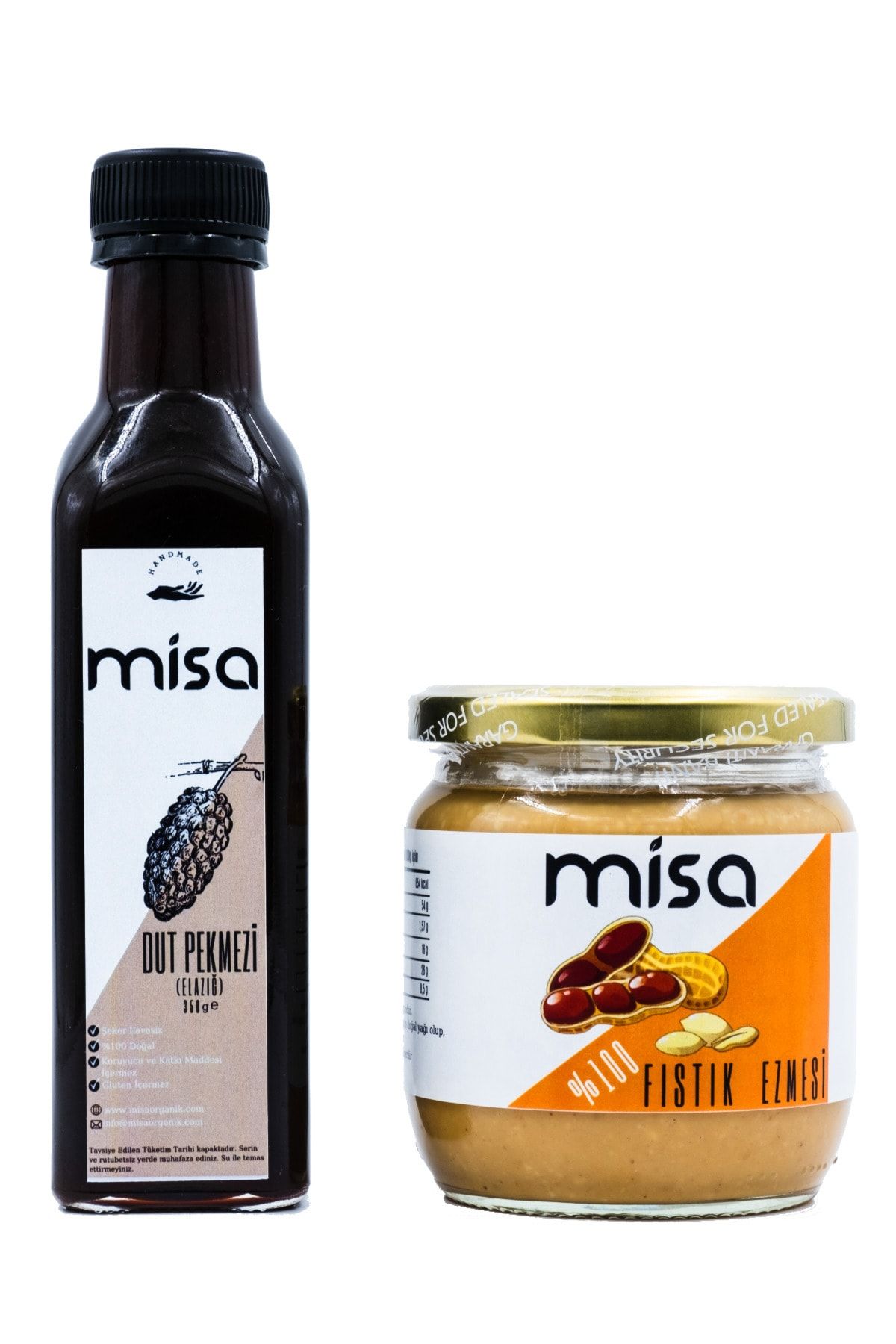 Misa Doğal Şekersiz Dut Pekmezi 350gr Elazığ  Katkısız Doğal Fıstık Ezmesi Şekersiz 350 gr osmaniye