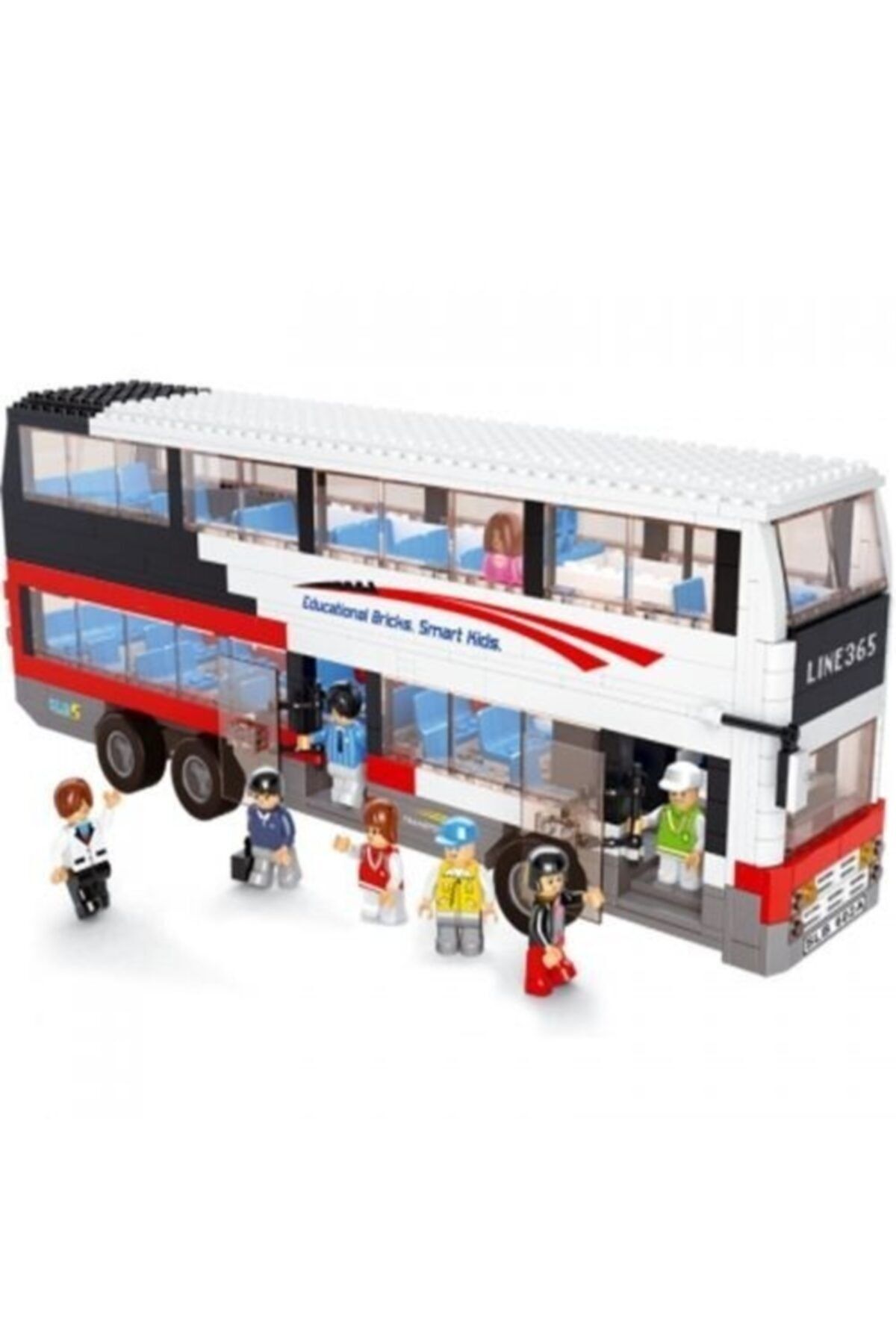 Şenver Toys Sluban Yapboz Blok 741 Parça Büyük Boy 2 Katlı Otobüs