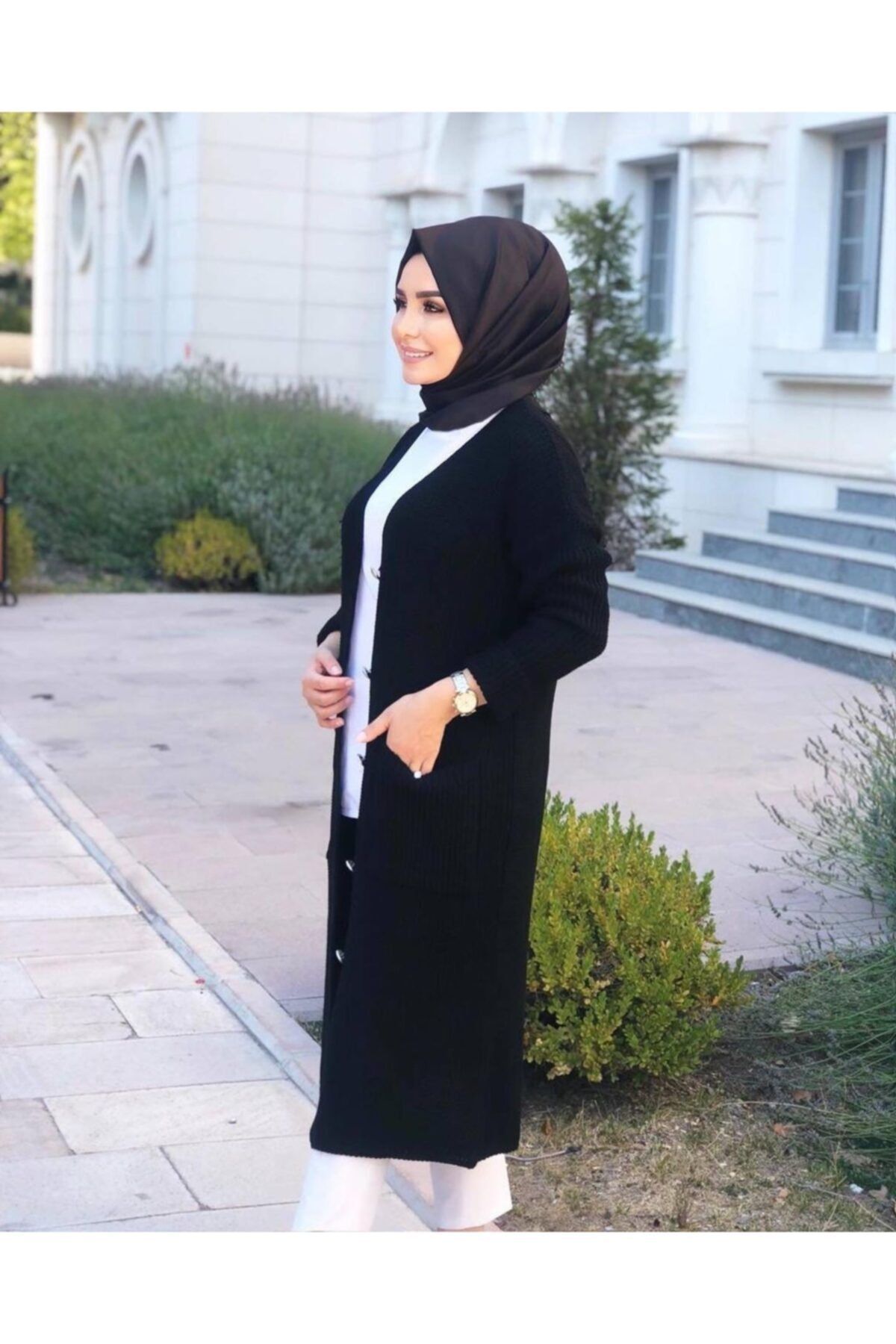 Hüma Sultan Hümasultan 5221 Düğmeli Triko Hırka