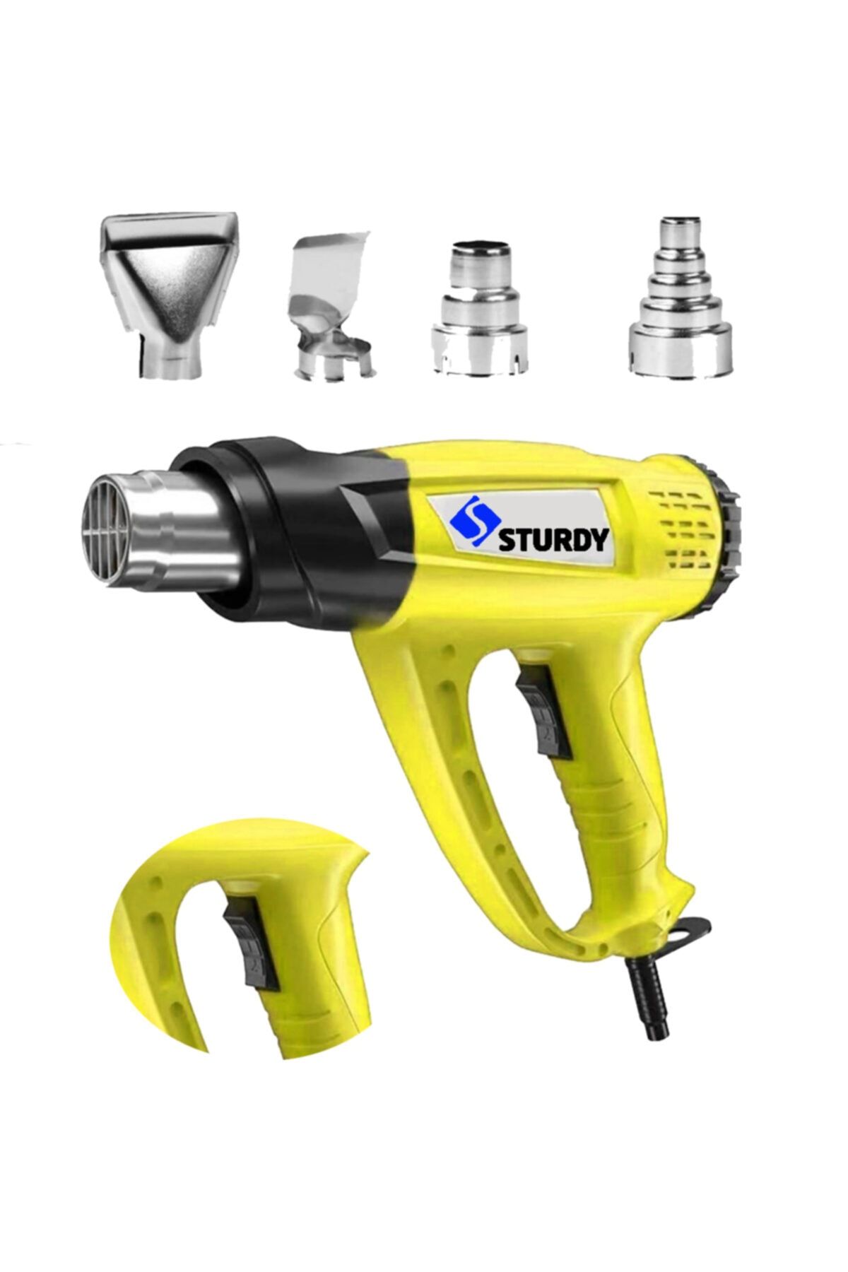 Sturdy Japon Technology N-x Model 2022 Seri Sıcak Hava Tabancası 3600w 4 Adet Yedek Aksesuarlı