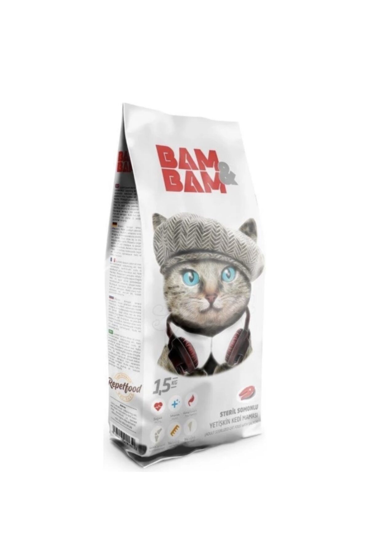 AB GIDA Bambam Somonlu Yetişkin Kısırlaştırılmış Kedi Maması 1.5kg