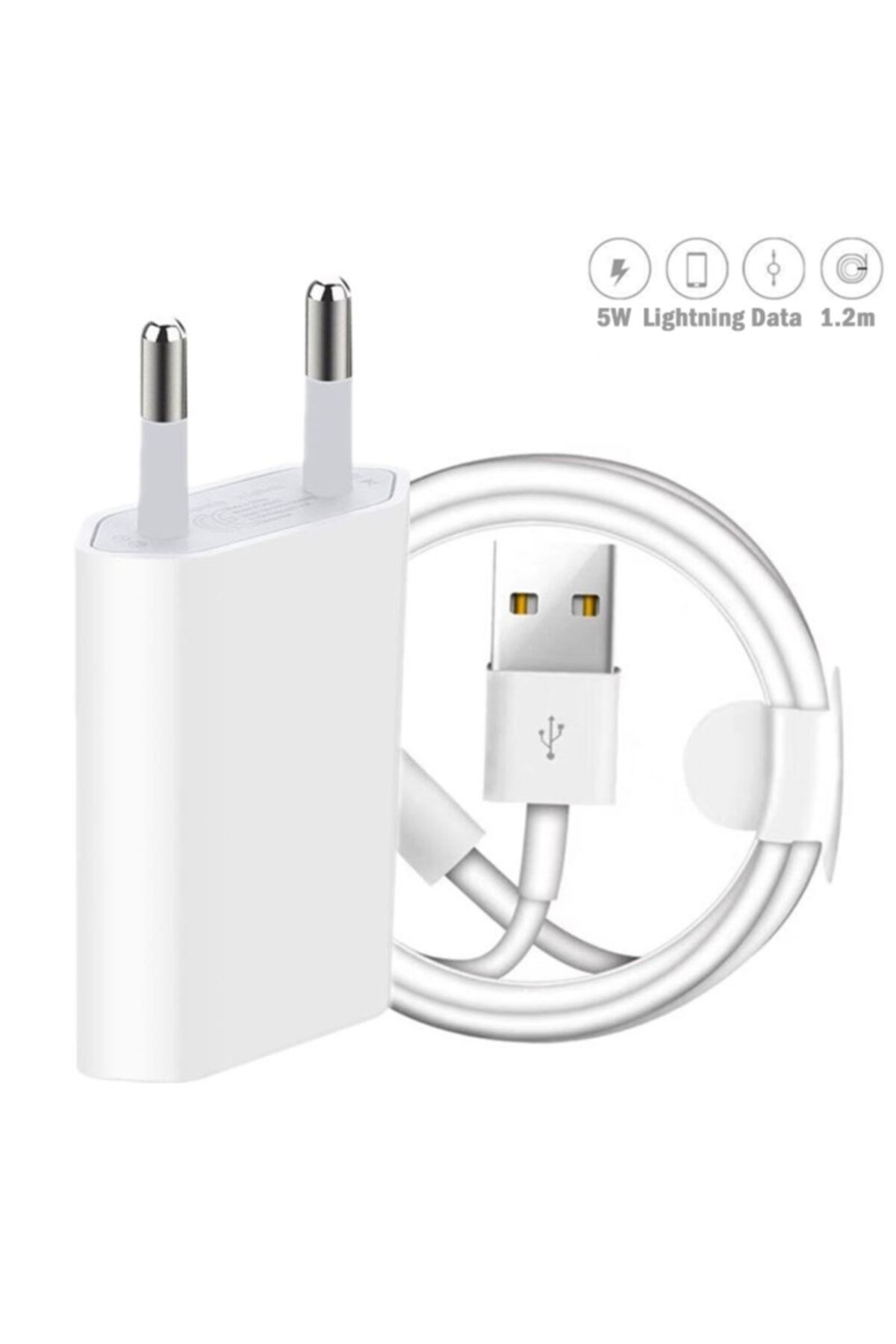 HİQONİC Iphone 6 7 8 Plus X 11 12 Pro Uyumlu Beyaz Lightning Şarj Aleti Iphone Hızlı Şarz Cihazı