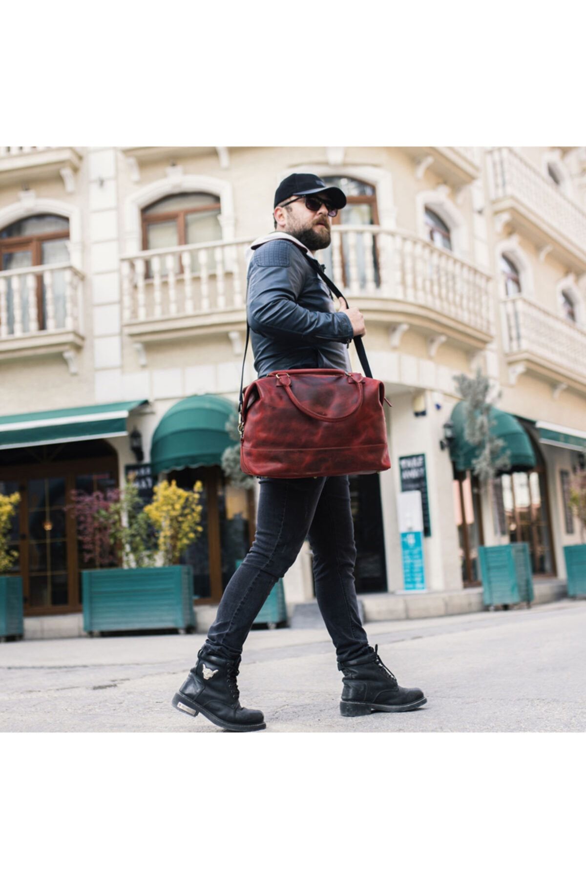Lonedeer Leather El Yapımı Hakiki Deri Seyahat Çantası