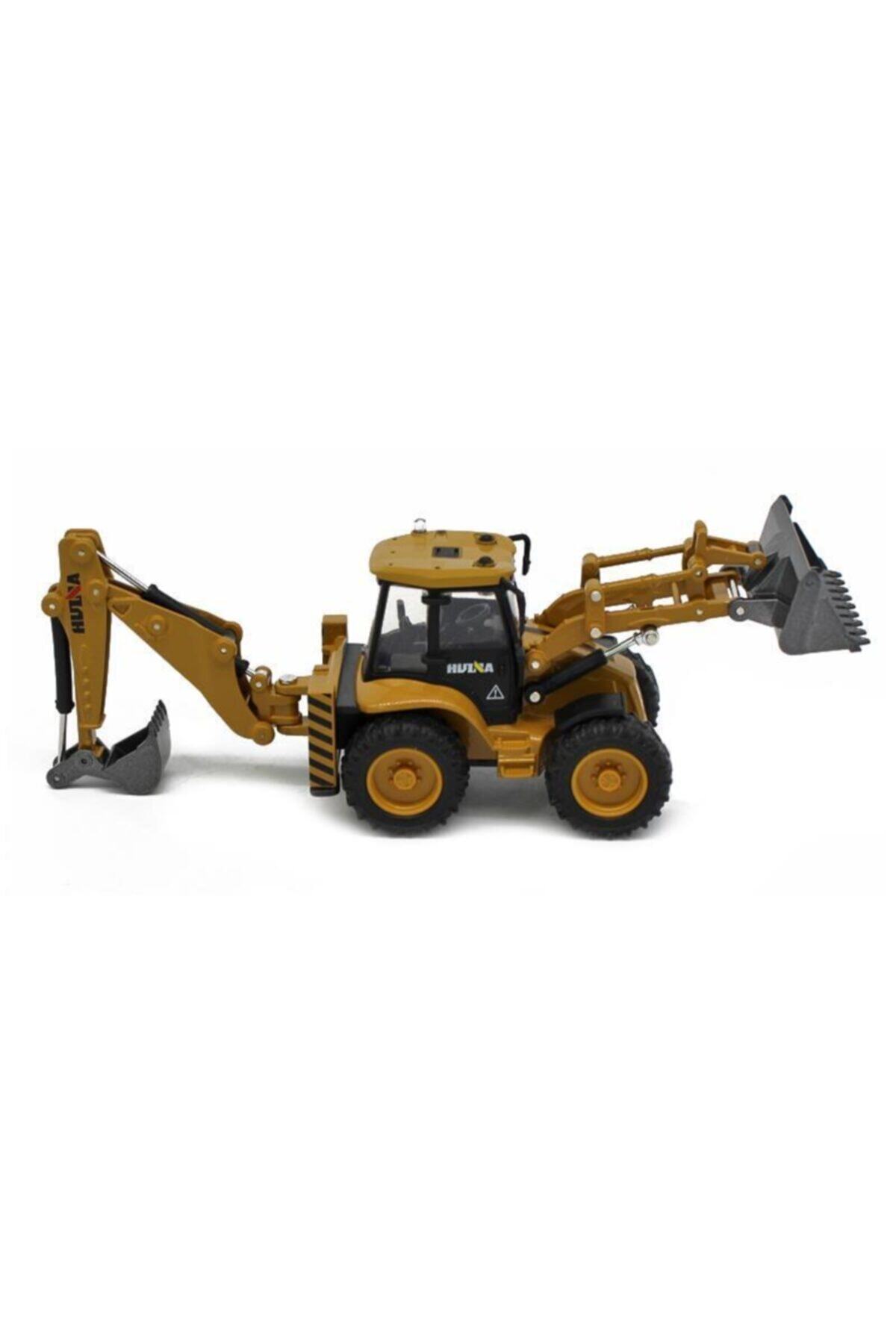 Huina Huına 1 60 Ekskavatör ve Kepçeli Yükleyici 1704 Diecast Statik Metal