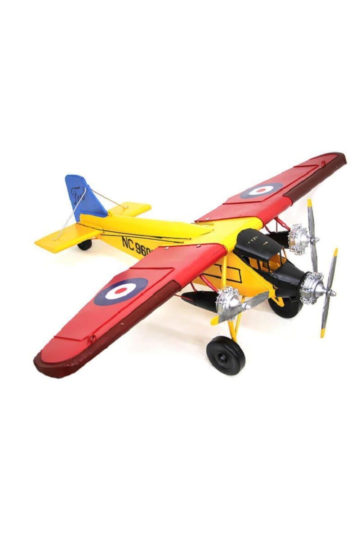 touchhouse Dekoratif Metal Uçak Vintage Ev Ofis Hediyelik Savaş Uçağı