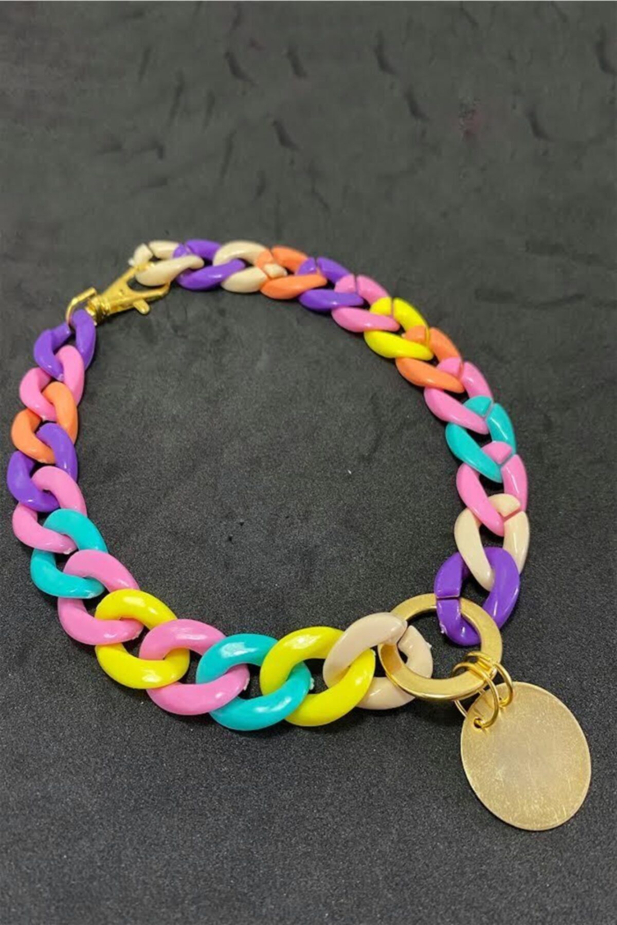 CUCCİOLO Akrilik Renkli Zincir Köpek Kedi Isimlik Kolye -künyeye Yazılacak Ismi Bize Bildirin- (xs 25-30cm)