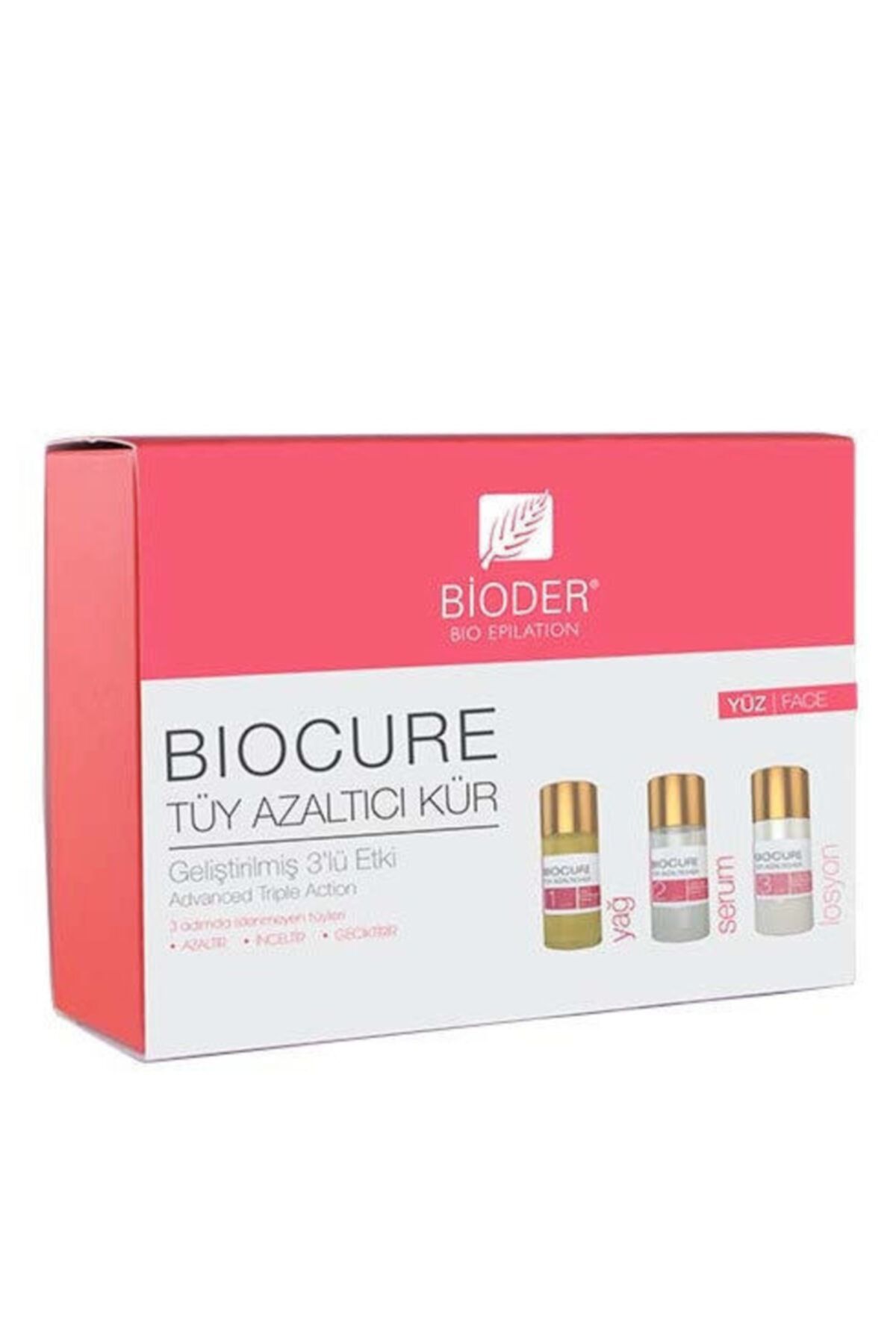 Bioder Biocure Tüy Azaltıcı Kür 3 X 5 ml - Yüz Bölgesi