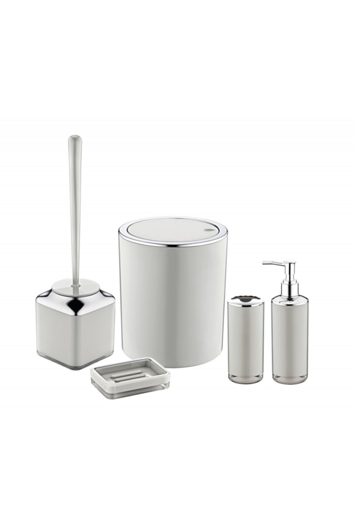 GÜVENPLAST Güven Plast 632-1 Çift Baskı Yuvarlak 5li Banyo Seti