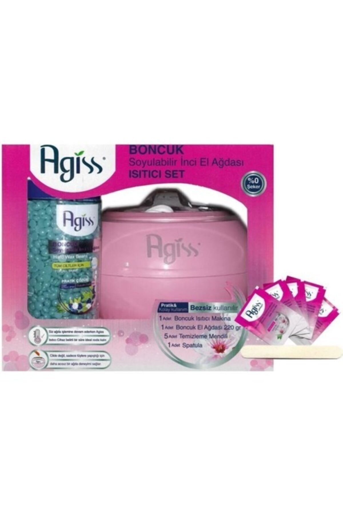 AGISS Lüx Set Boncuk Soyulabilir Inci El Ağdası Isıtıcı Set