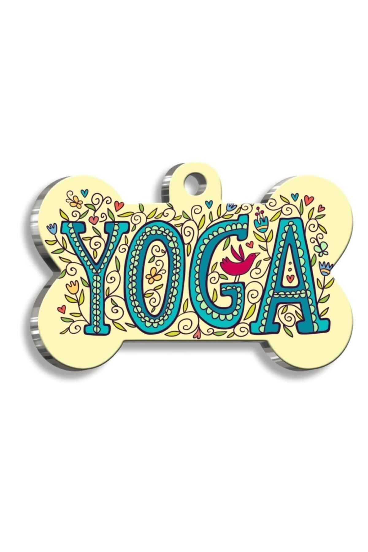 altın pati Yoga Sarı Kemik Şekilli Kedi Köpek Künyesi