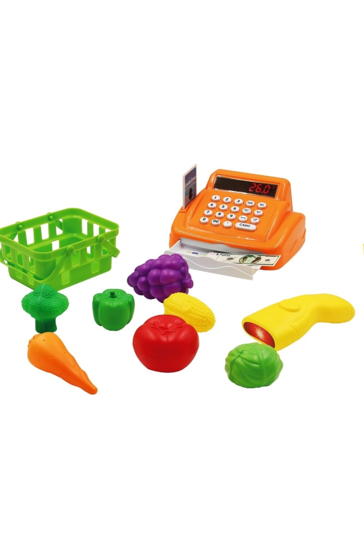 Mega Oyuncak Turuncu Yazar Kasalı Market Seti