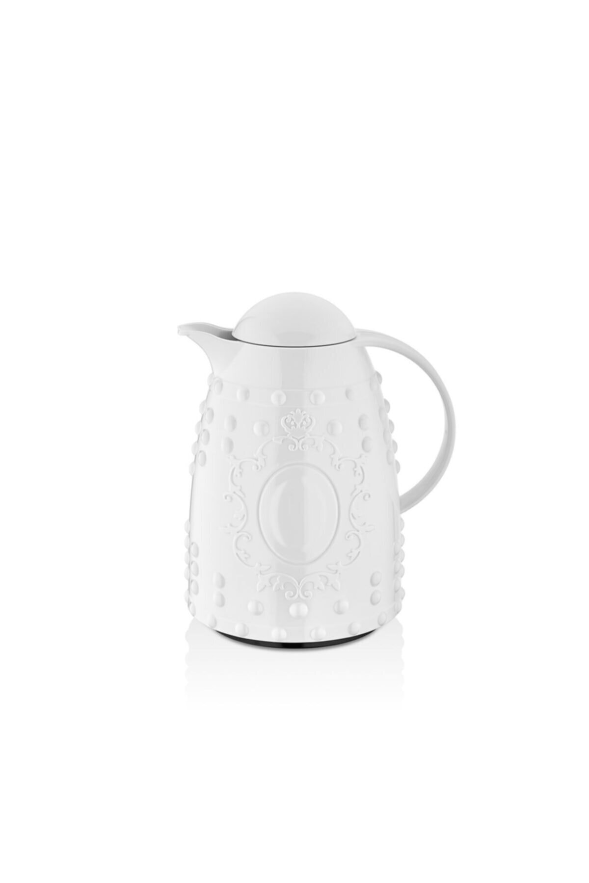 EW's Kitchenware 1 Lt Soft Beyaz Rölyef Termos