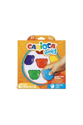 Nessiworld Carioca Teddy Bebek Crayons 6'Lı + 1 Yaş Image 0