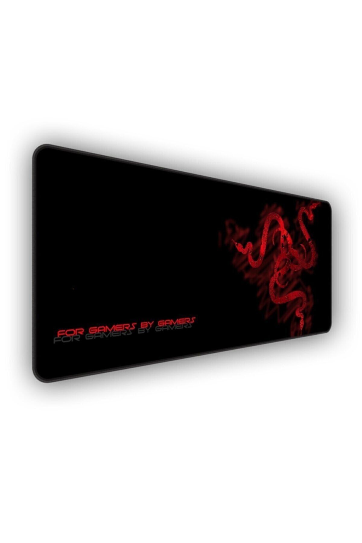 GameX Oyuncu Mouse Pad Dikişli Razer Red 70x30