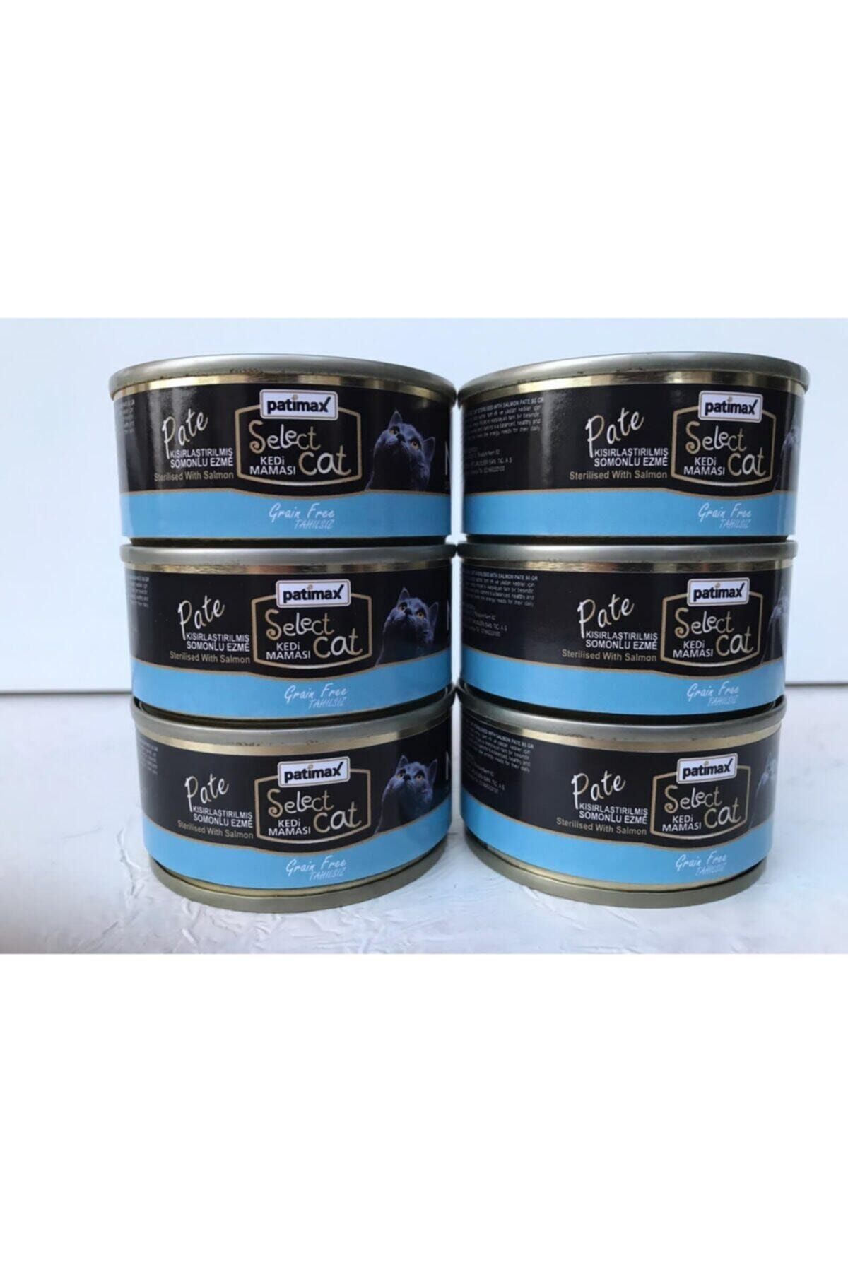 Patimax Kısırlaştırılmış Somonlu Ezme Kedi Konserve 80gr X 6 Adet