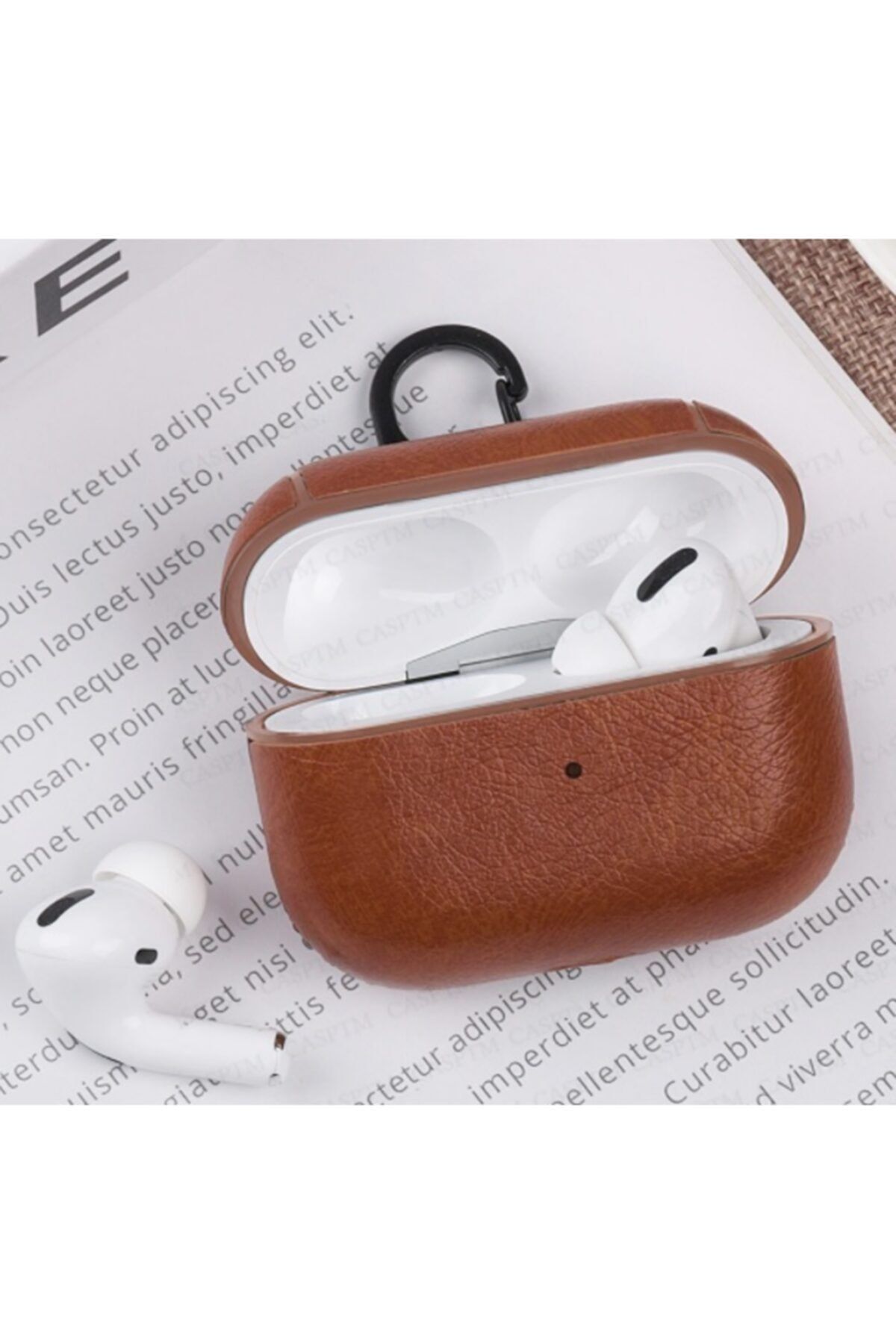 LEV AKSESUAR Airpods Pro Açık Kahverengi Ithal Deri Kılıf