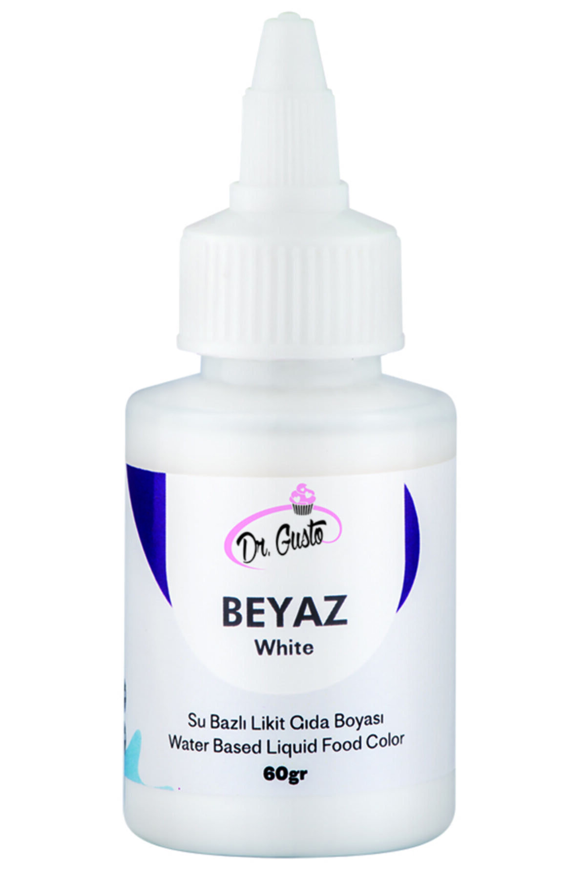 Dr. Gusto Sıvı Gıda Boyası Beyaz 60gr