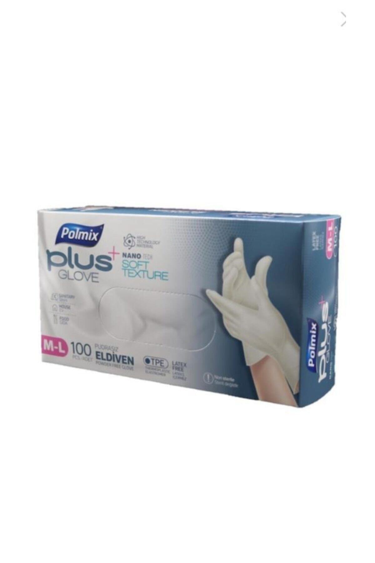 Polmix Pudrasız Yeni Nesil Hibrit Eldiven 5 Li Paket Şeffaf M/l Beden
