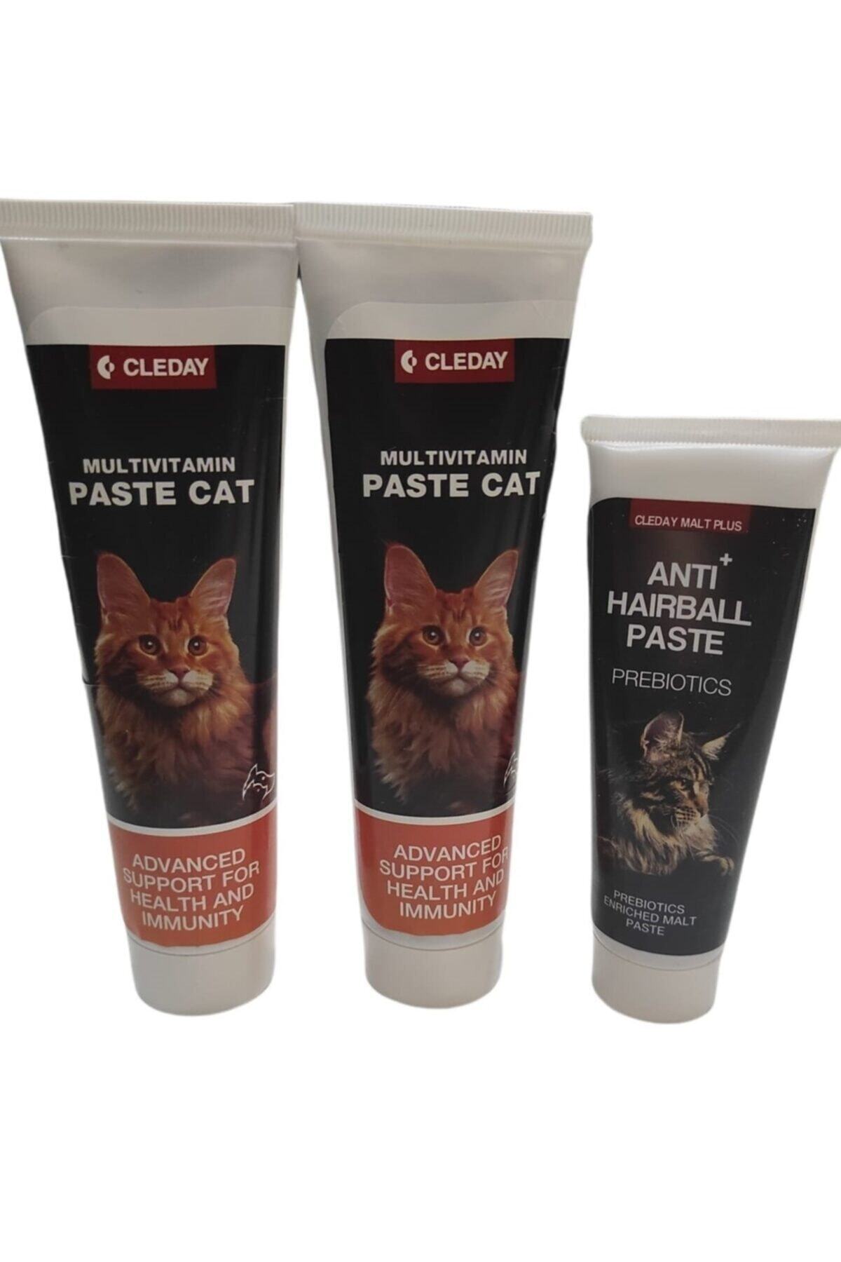 CLEDAY Multivitamin Paste Cat & Kedi Vitamini 100gr 2 Adet (50 Gr Kedi Malt Macunu Hediyeli)