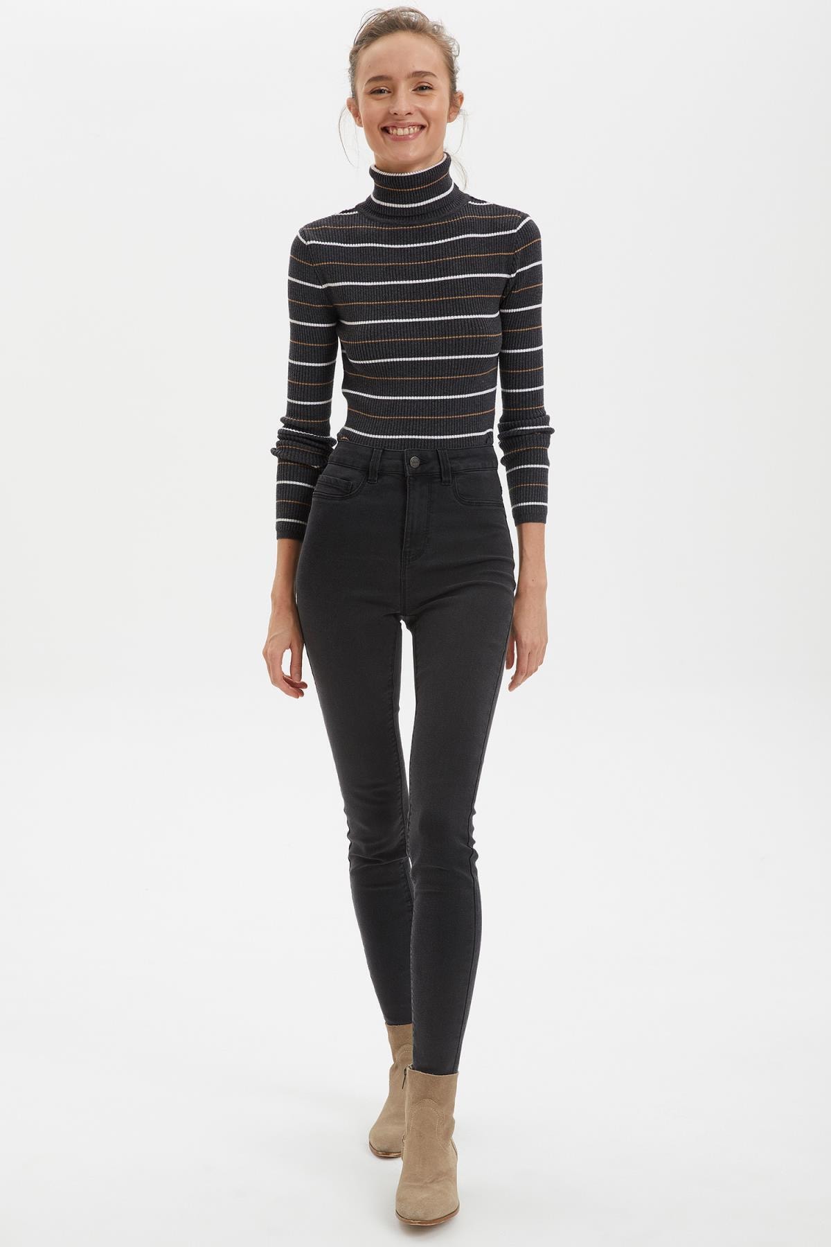 DeFacto Super Skinny Fit Ekstra Uzun Jean Pantolon