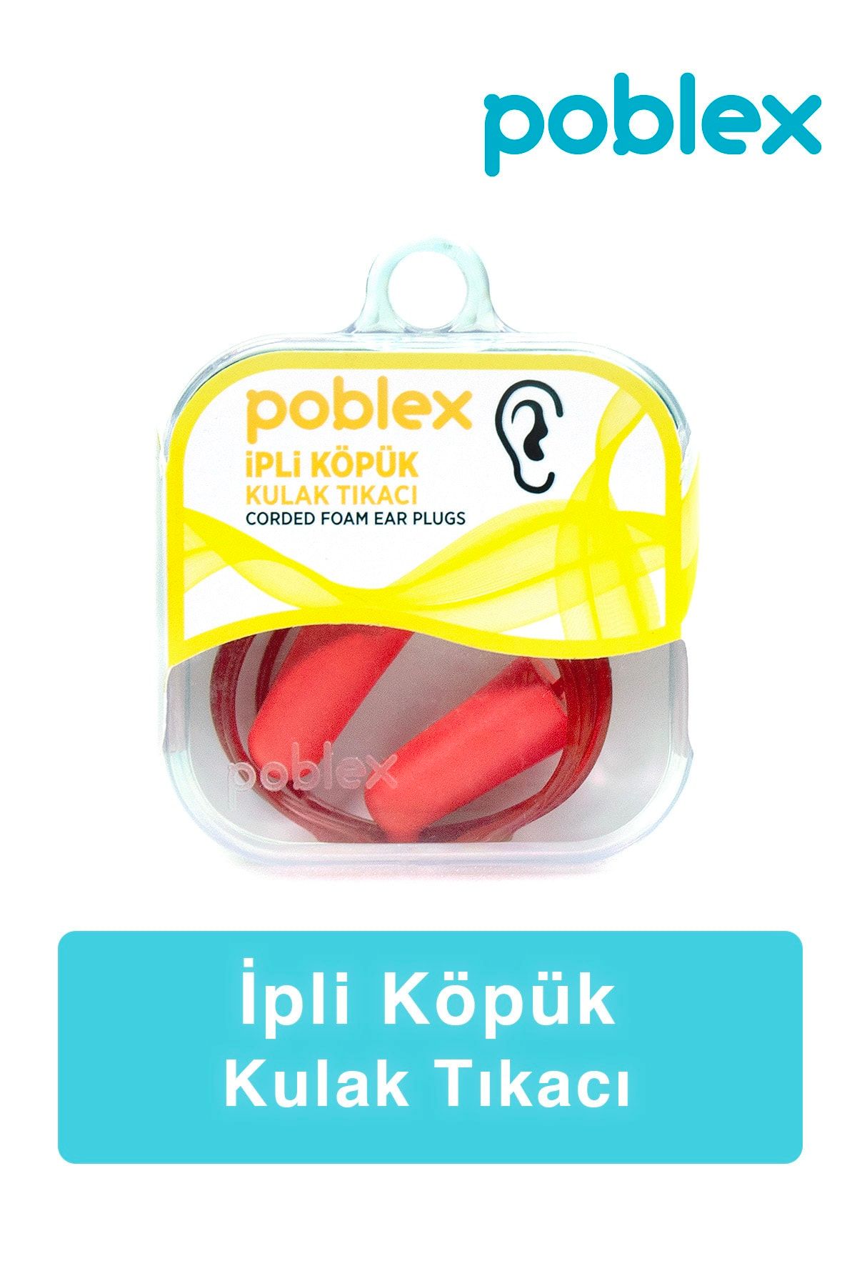 Poblex Ipli Köpük Kulak Tıkacı - Kulak Koruyucu Tıpası