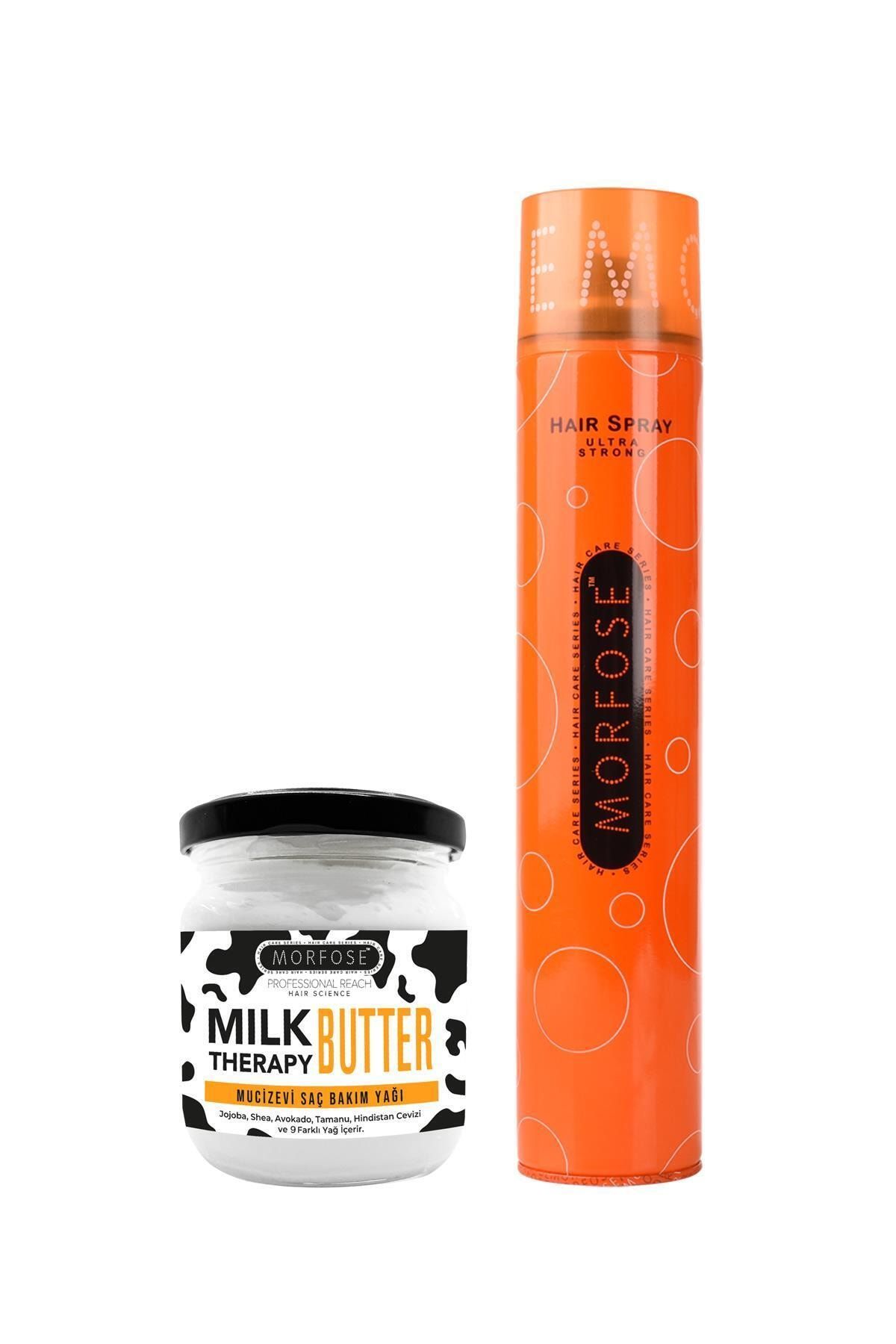 Morfose Milk Therapy Butter + 400 ml Ultra Strong Saç Spreyi