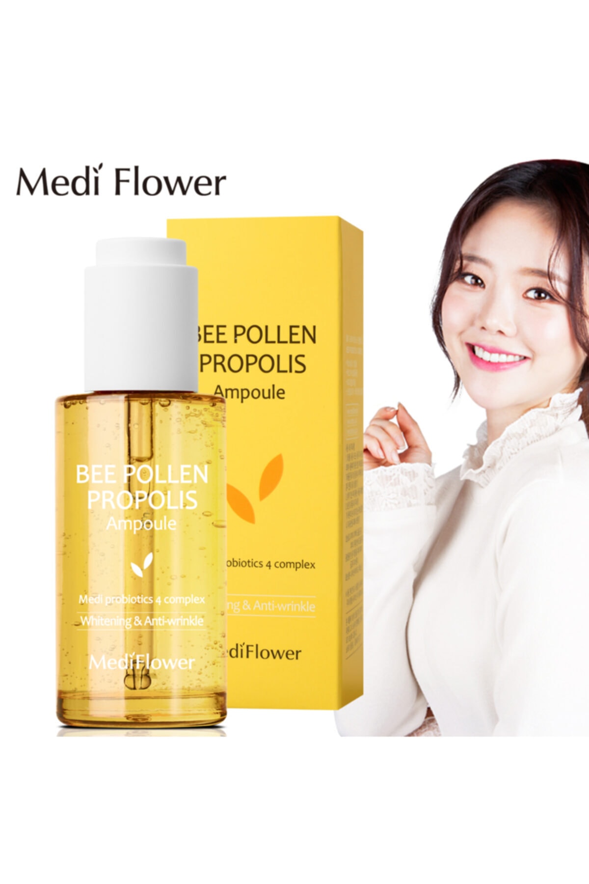 MediFlower Bee Pollen Propolis Ampoule 50ml Arı Poleni Propolis Özlü Cilt Bakım Ampulü